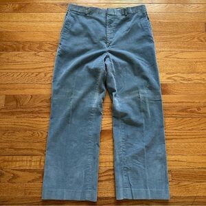 1990s/Y2K Light Blue Chunky Wide-Leg Corduroy Pants Size 34x26